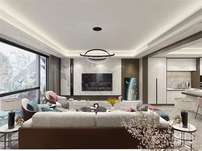 为了视觉感更加清爽的大面积留白， 有时候就需要抛掉石膏线以及踢脚线的一个常规装修，这样就造成了施工不得有一丝的马虎，必须做到墙角的每处都完美无瑕，切不能以点带全，而是要把控好每个细节点，有些重点处甚至