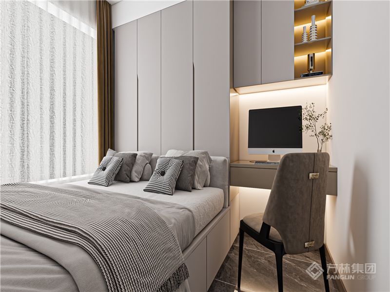 浅灰为主调、给予工作，学习安静、舒适