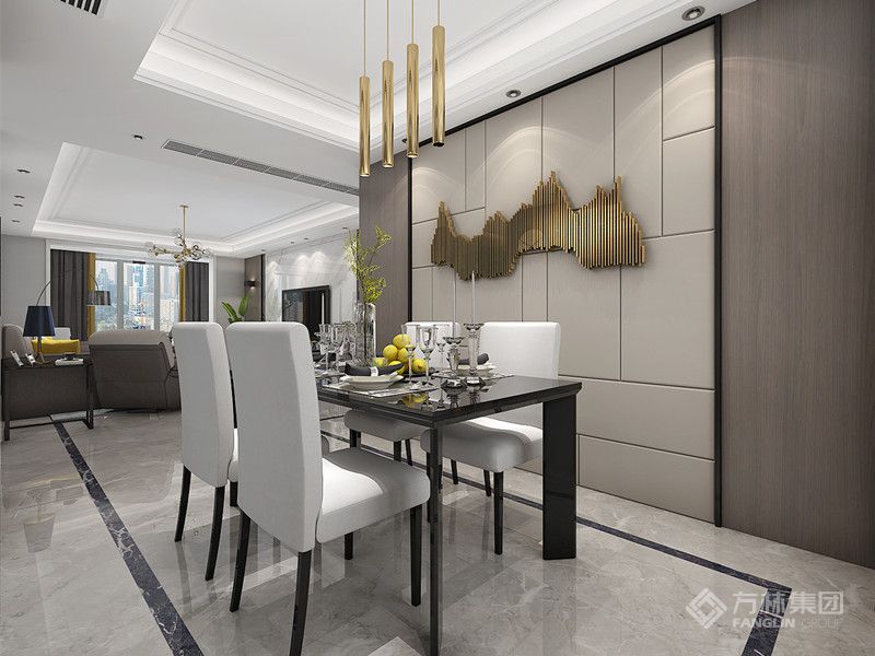 采用木饰面+硬包的形式，使空间层次感更强