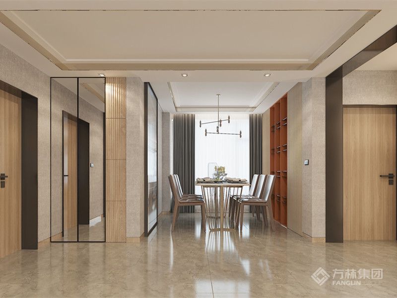 餐厅和客厅是在一个整体空间的两个部分。