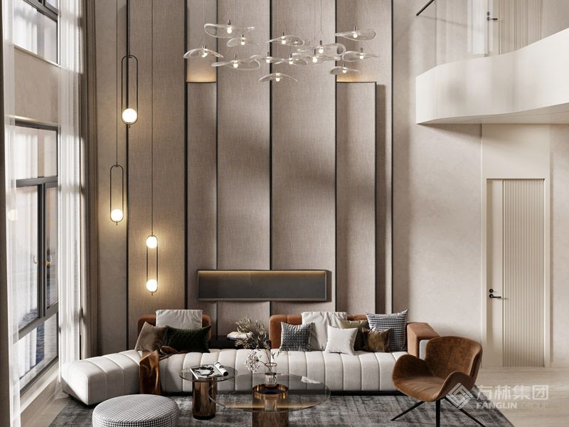 哈尔滨金地名悦装修 客厅挑空