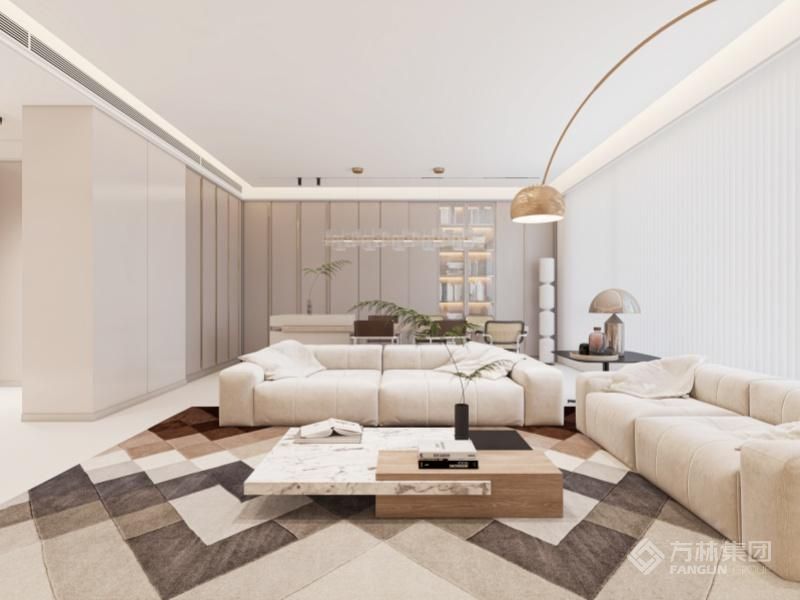 追求宽敞明亮的空间设计，强调结构的完整，无需过多的装修装饰，在搭配中体现整体协调。