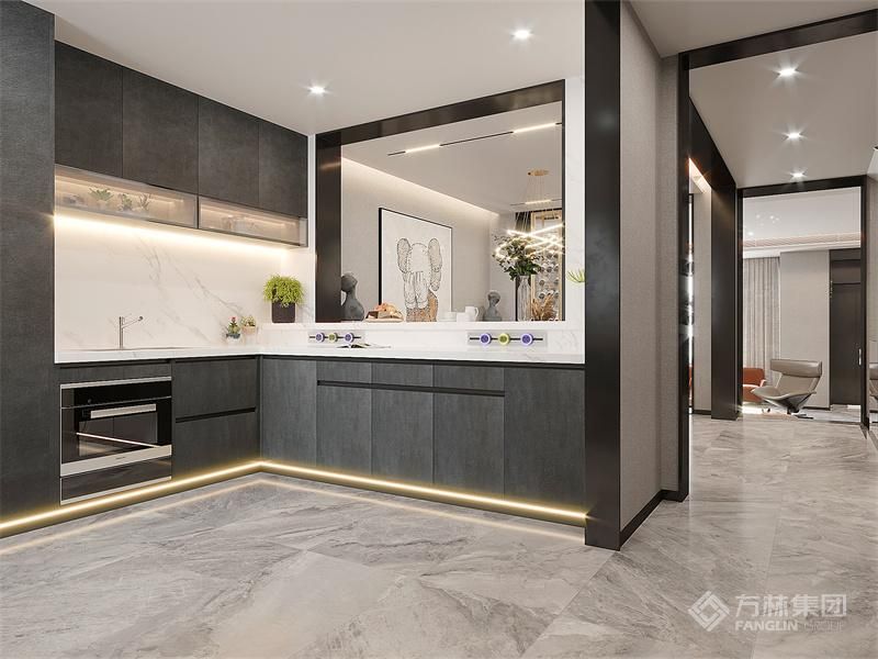 中西厨的分离设计既挡住了油烟 又方便了生活