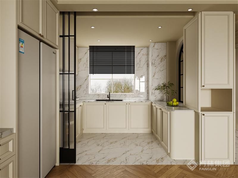 半开放厨房将收纳、用餐、烹饪融合于一体